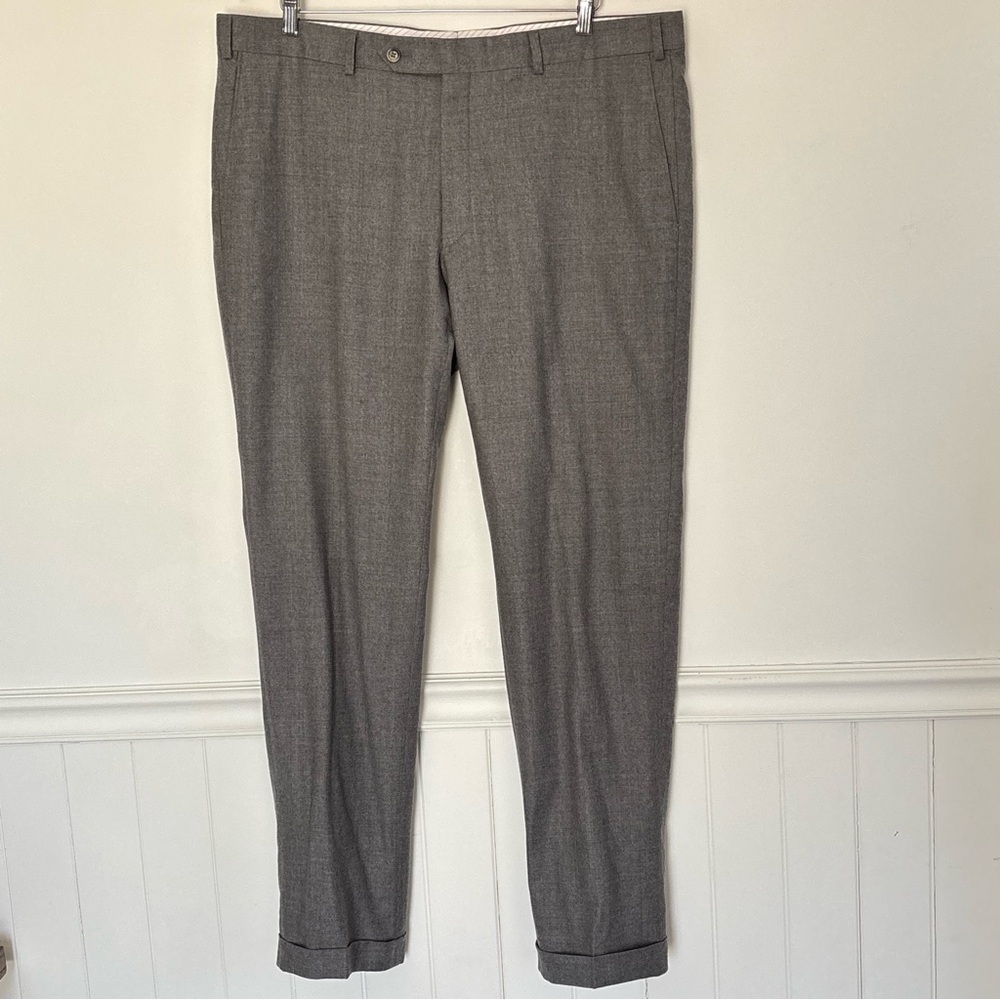 Pinstripes KC Men 100% Wool Pants Size 40 Regular 32.5 Inseam Preppy Career E47